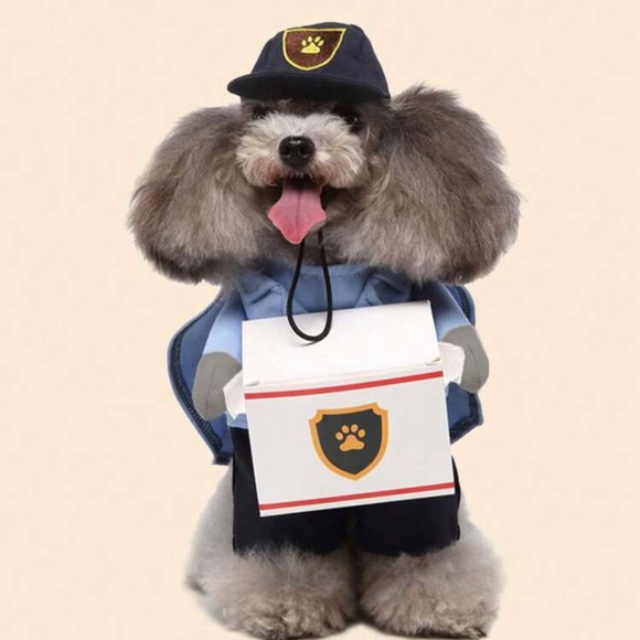 Post office worker mailman Halloween dog costume - Picture 1 of 5